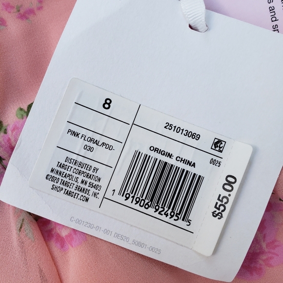 Loveshackfancy x Target| Fleur Dress Midi Ruffle Tiered Pink Floral NWT Size 8 - Picture 8 of 9
